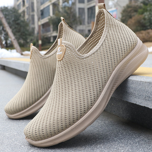 Wholesale Spring Cross-border Exclusive Men's Shoes, Men's Casual Shoes, Breathable Flyknit Sports Shoes