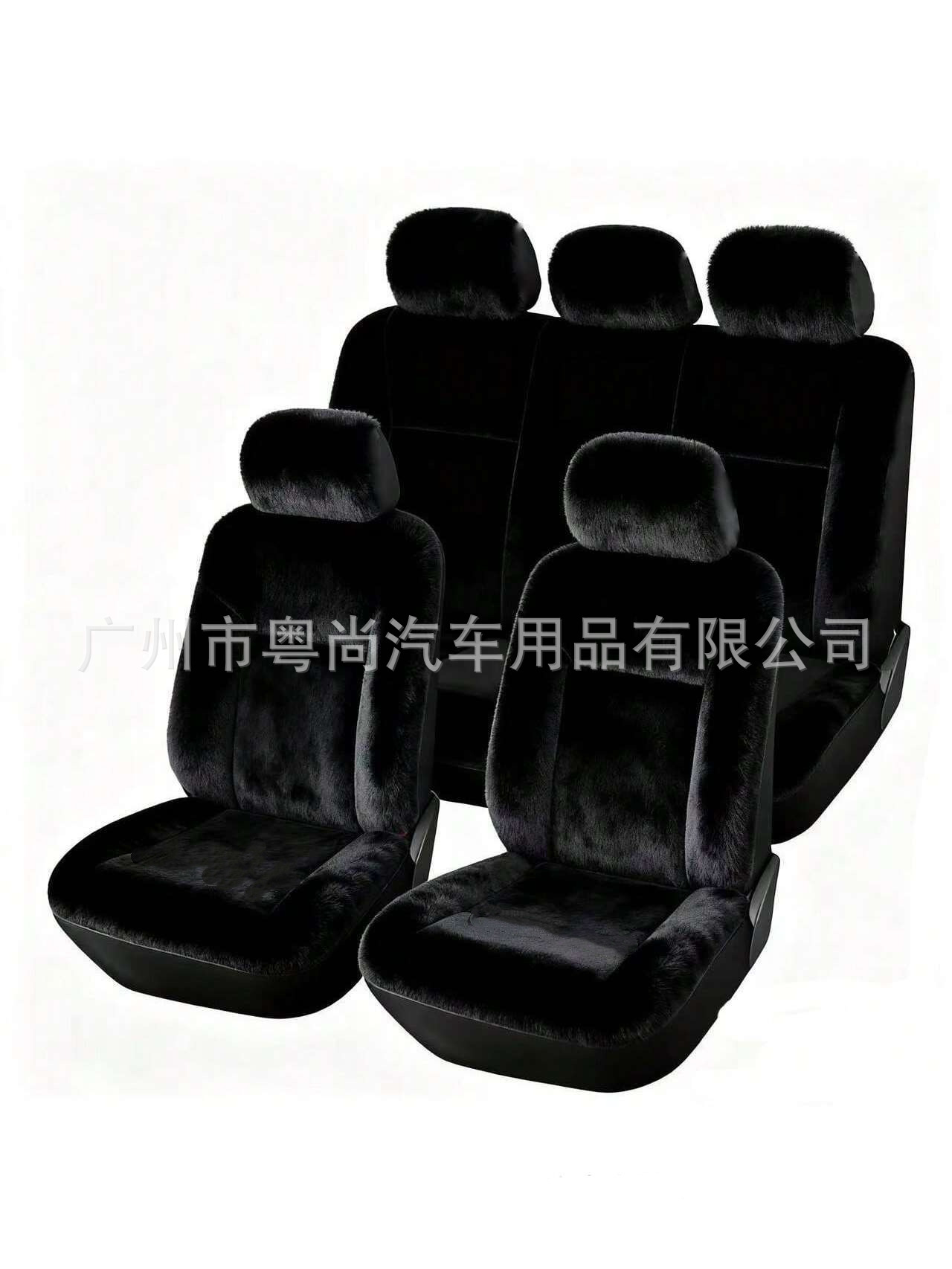 New winter cross-border bestseller, solid color plush 5-seater universal car seat cover, hot-selling on Amazon and Temu
