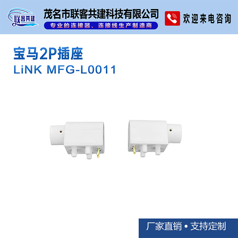 工厂直营宝马2P插座 ，中低频理疗仪输出线，电极线生产厂家