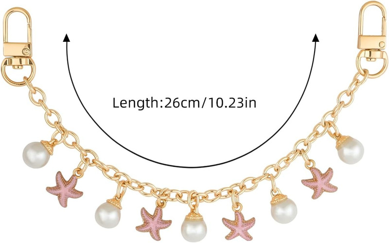 バッグペンダント、金属装飾、ポータブルチェーン、イチゴの花のリボンバッグチェーン、ファッショナブルで多用途なバッグアクセサリー|undefined