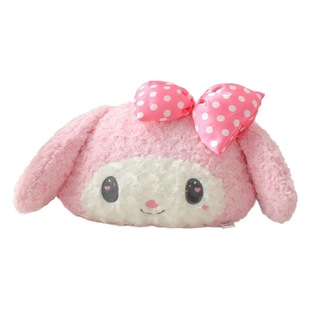 Japanese Girl's Heart Cartoon Rose Velvet Merlot Big Ear Dog Doll Large Pillow Air Conditioning Blanket 2-in -1