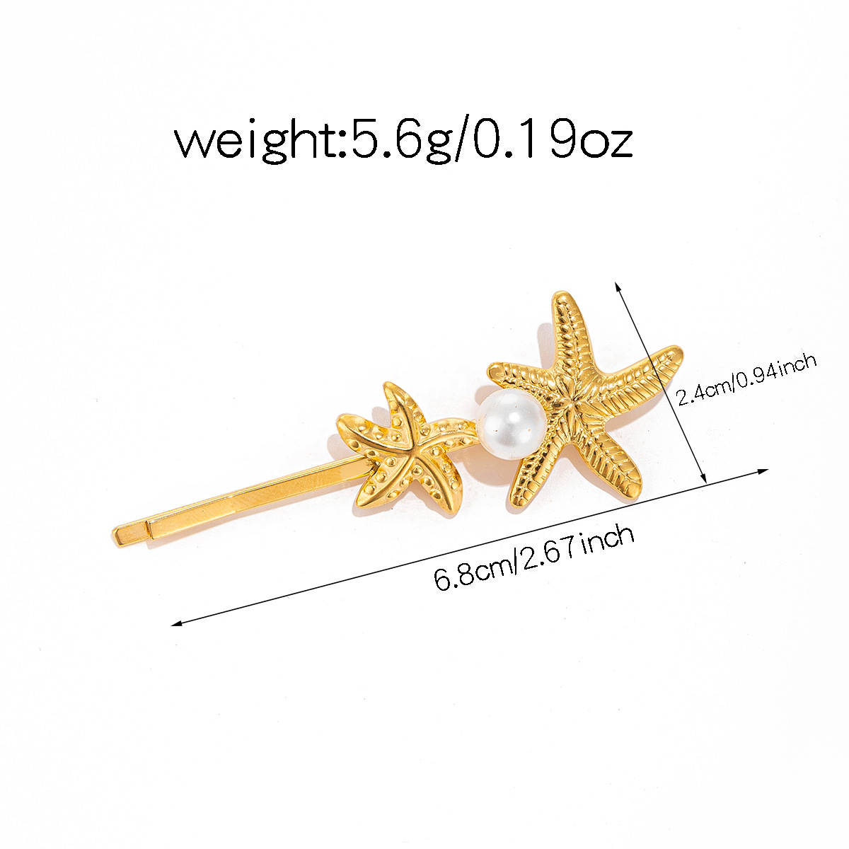 14g Weight Hair Clip Hair Accessories Type 1 Piece Quantity Holiday, Street Occasion Alloy Material Starfish, Flower, Shell Pattern All Seasons Season Women's Gender IG Style, Sweet Style IG Style Sweet Women's Starfish Flower Shell Alloy Hair Clip 16