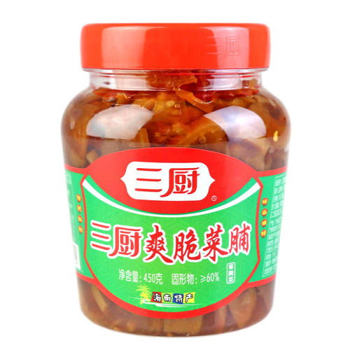 Three Kitchen Crispy Vegetables 450g Zhanjiang Sauce Crispy Radish Dried Food Sauce Pickled Vegetables Pickled Vegetables Sauce Crispy Cucumber