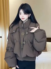 高级设计感短款棉服女2025冬季时尚新款小个子时尚面包服外套