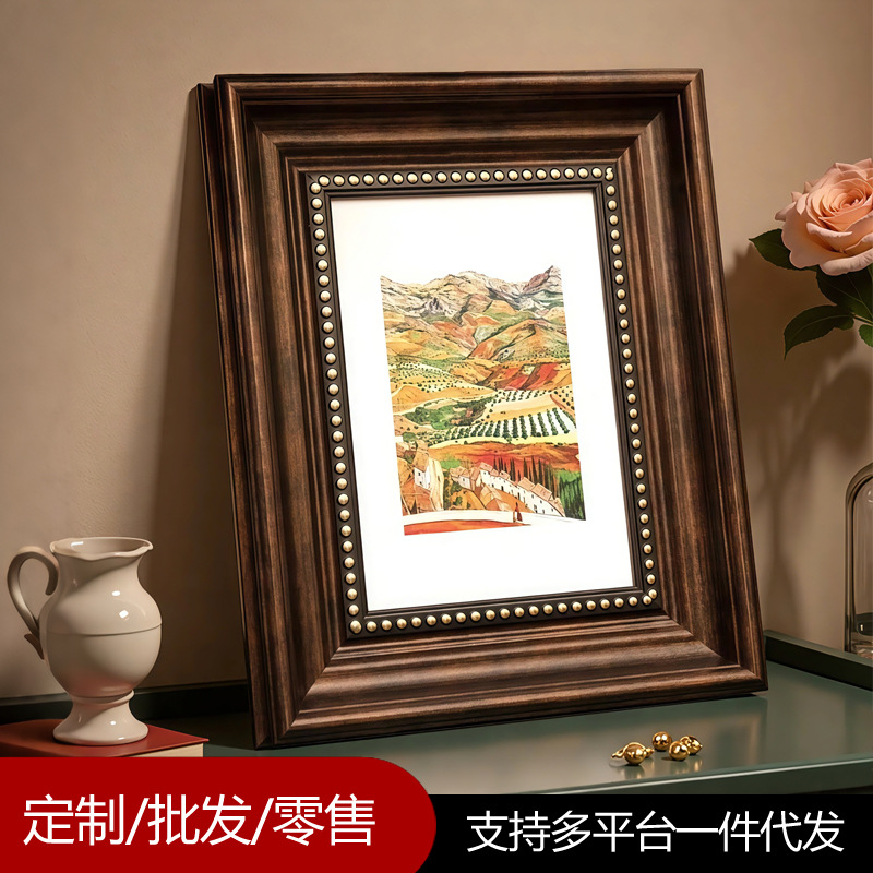 Retro wall modern and minimalistic photo frame for bedroom