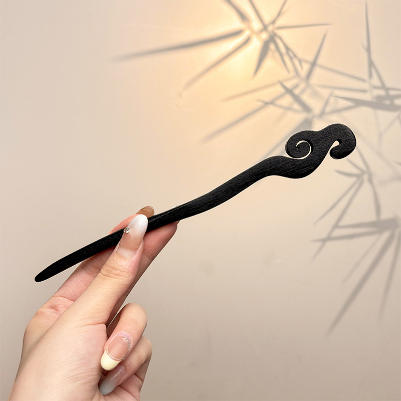 Retro simple nicho de alta estética oriental diseño de cabello de flores de frascos de estilo antiguo cabello