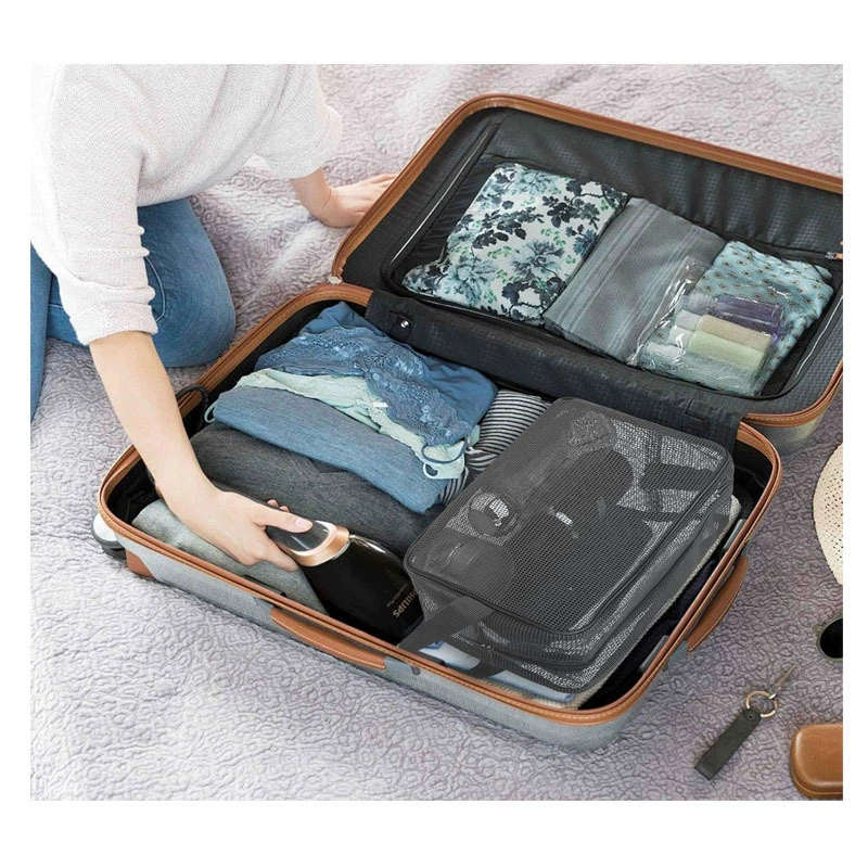 Handheld capacious storage bag for traveling, quick dry