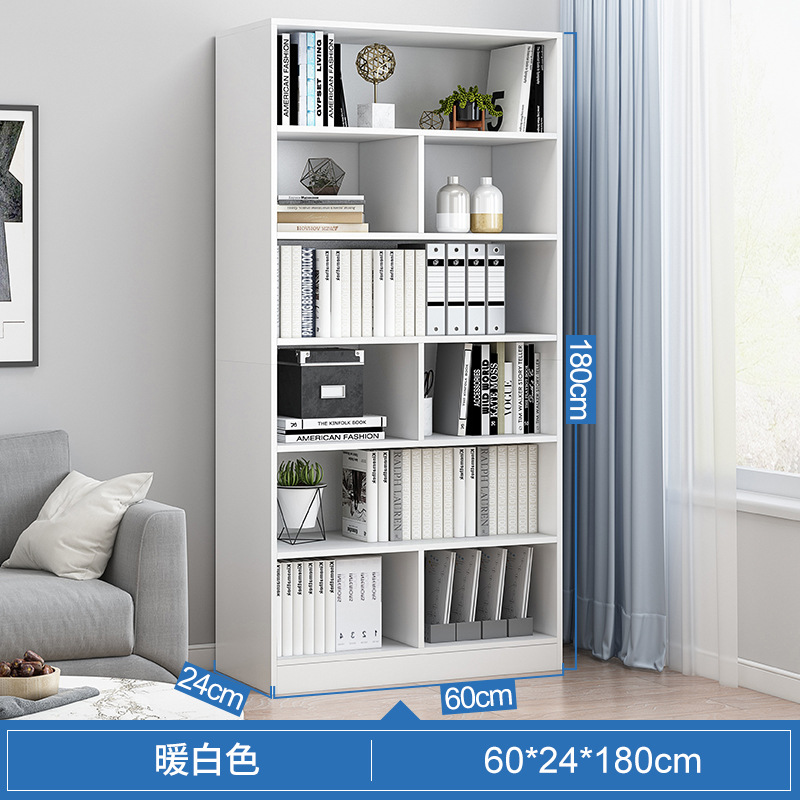 Estante de libros pequeño estante de almacenamiento multicapa de piso armario pequeño armario contra la pared de madera sólida gabinete bajo