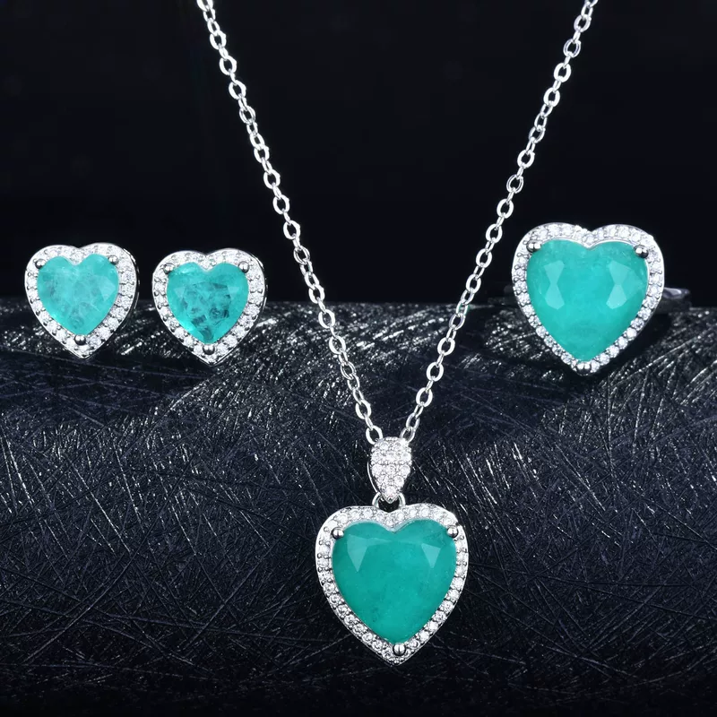Jewelry, organic accessory, set, ring heart shaped, pendant, necklace, chain, wholesale