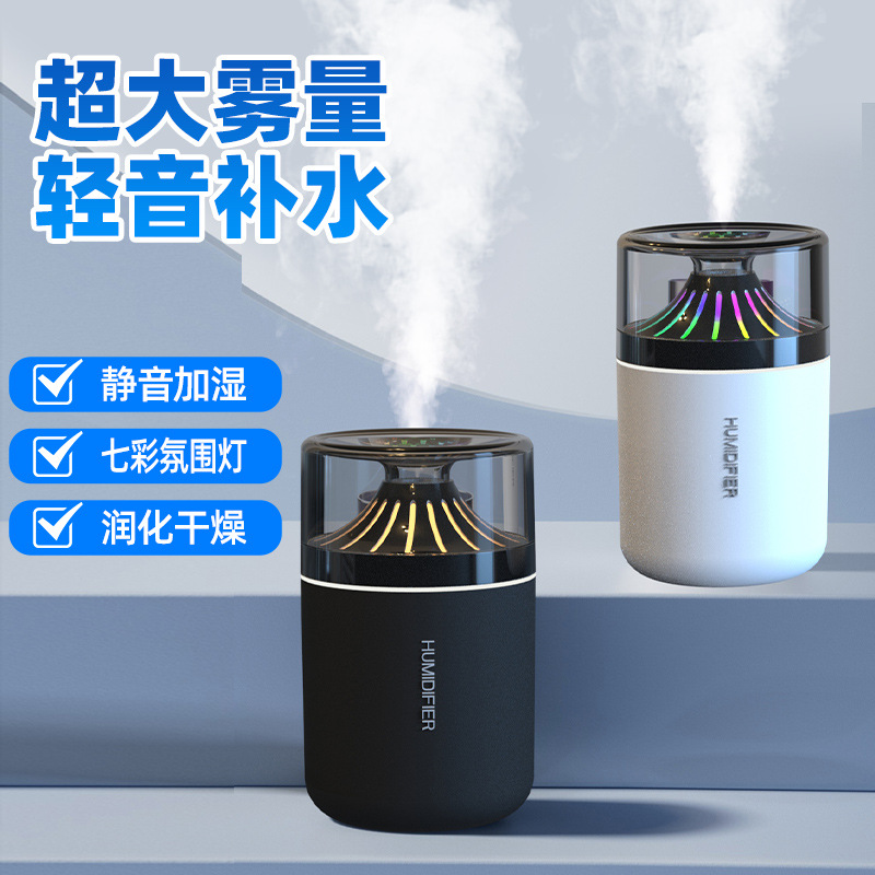 2025 Mini Humidifier Car USB Home Multi-Function Silent Small Atomizing Spray Machine Cross-Border Atmosphere Light