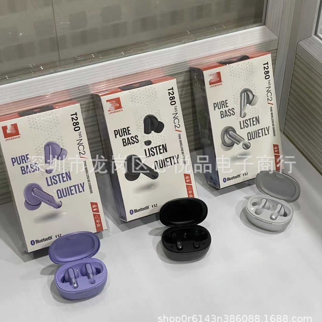 跨境新款热销T280NC2 TWS蓝牙耳机TWS双耳真无线迷你充电仓电商品