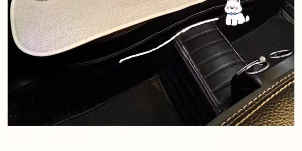 Interior 2026 Asian linen car seat cushion, suitable for all seasons, breathable, high-quality car seat pad, new cartoon cute design