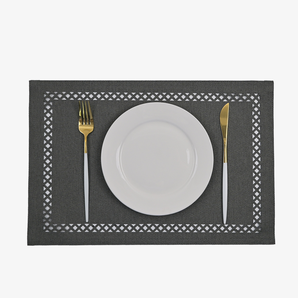 Nuevo alfombra de lino hueco cojín de tela de doble capa lavable antideslizante aislamiento térmico cojín de mesa cojín de taza cojín de hotel