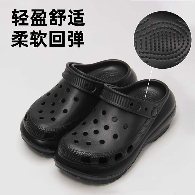 6cm Thick-Soled Clogs for Women 2025 New Outer Wear Non-Slip Anti-Odor Beach Heightening Eva Slippers Summer