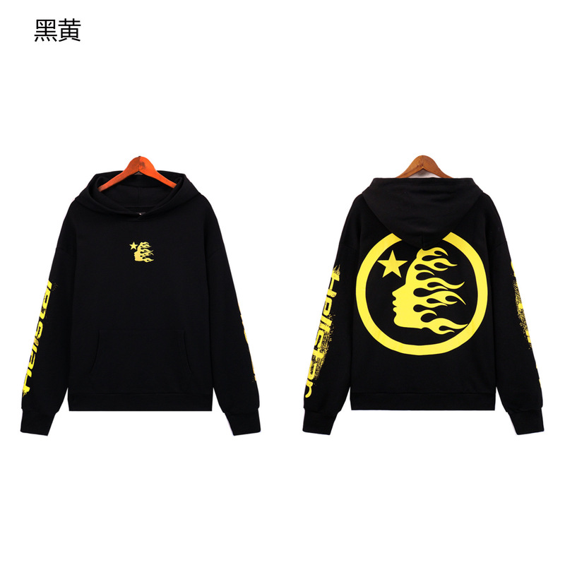 Hellstar欧美潮牌高街复古水洗做旧印花街头宽松连帽衫男女款卫衣|undefined