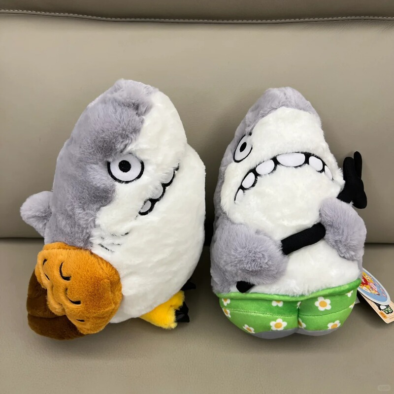 Shark Keychain Pendant Shark Sculpture Shark Bee Plush Toy Bag Doll Shark Doll Pendant Gift Trendy Toy Bead Chain