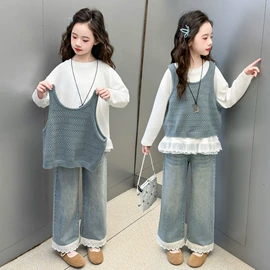 童裤;童套装;儿童牛仔裤