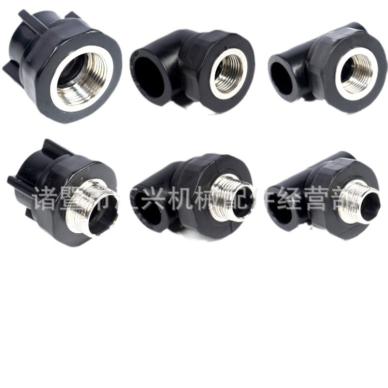 PE de alta calidad espesa pieza de alambre enchufe tipo rosca de alambre interna y externa codo directo tee tubería de agua de plomería accesorios de fusión en caliente