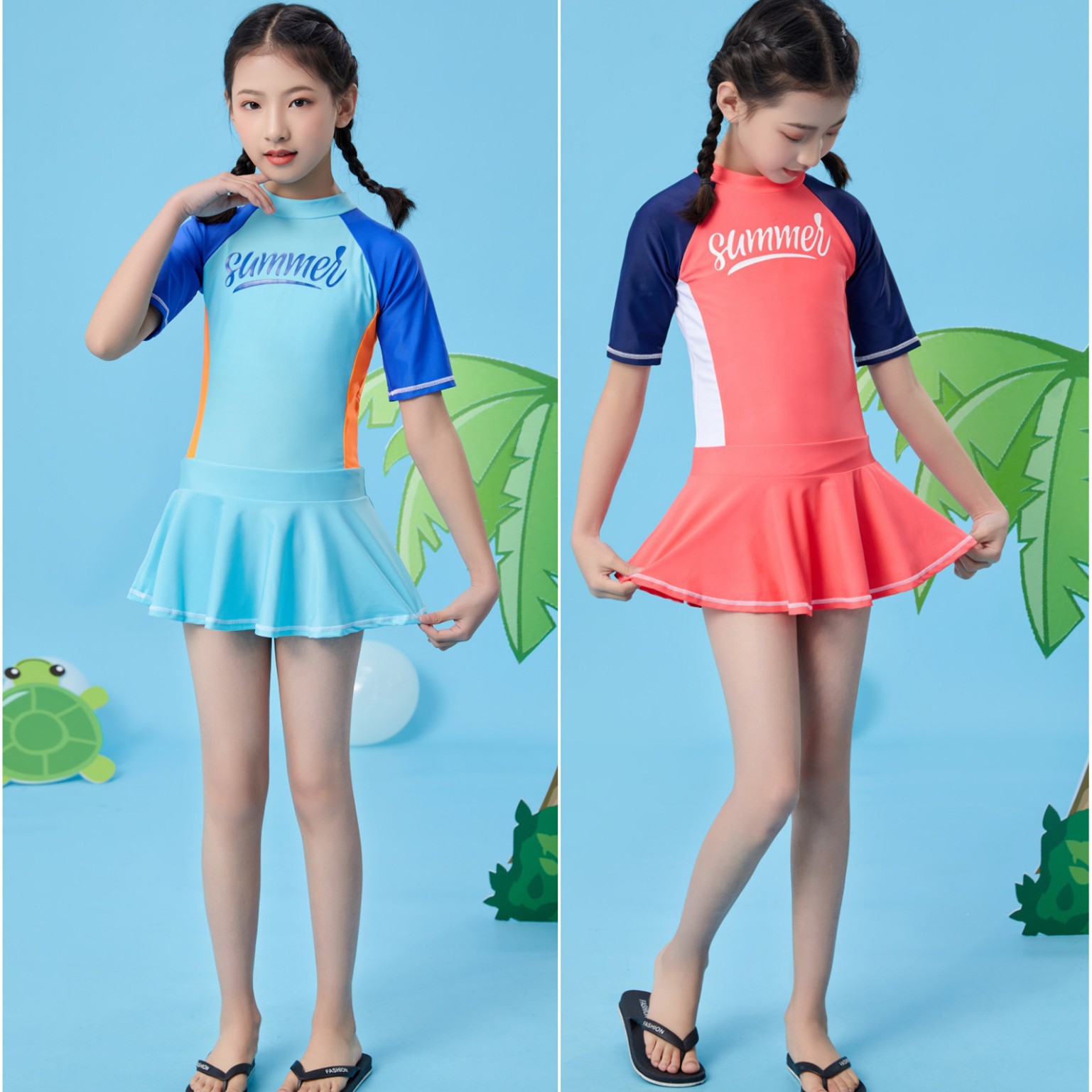 Children's swimwear for swimming for students, for teenagers, sun protection
