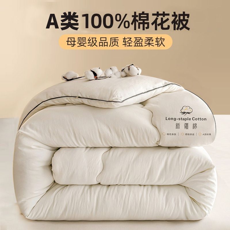 新疆棉花被子冬季加厚保暖冬被宿舍单人秋冬被双人纯棉花被芯批发