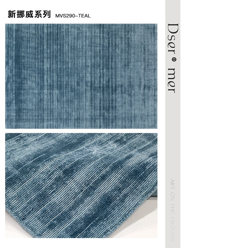 Nueva alfombra tejida a mano sala de estar fácil de cuidar alfombra de cama de dormitorio India importación pesada alfombra mercerizada