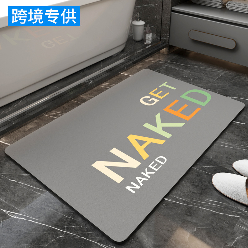 Amazon minimalista alfombra absorbente alfombra de la puerta del piso del inodoro puerta antideslizante de secado rápido alfombra del piso del baño