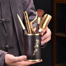 电木茶道六君子茶具配件套装茶艺泡茶工具大全茶筒茶夹茶针茶刷