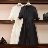 62410清仓特价120-350斤大码胖mm收腰显瘦木耳边裙2024连衣裙，商品下架区，变形策服饰