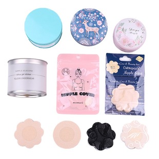 Cross-border supply of foreign trade disposable milk paste non-woven milk paste 5 pairs of a pack of color card packaging milk paste chest paste