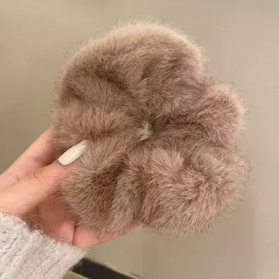 Saç üçün rezinlər Plush Headband 2025 New Classy - intestinal-loop-caramel-color