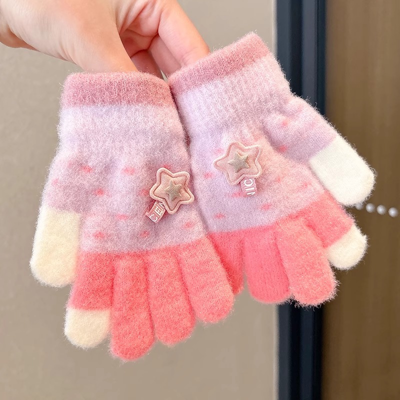 Guantes infantiles de invierno para niñas de invierno de cinco dedos para mujeres 2025 nuevos bebés calientes lindas niñas y niños
