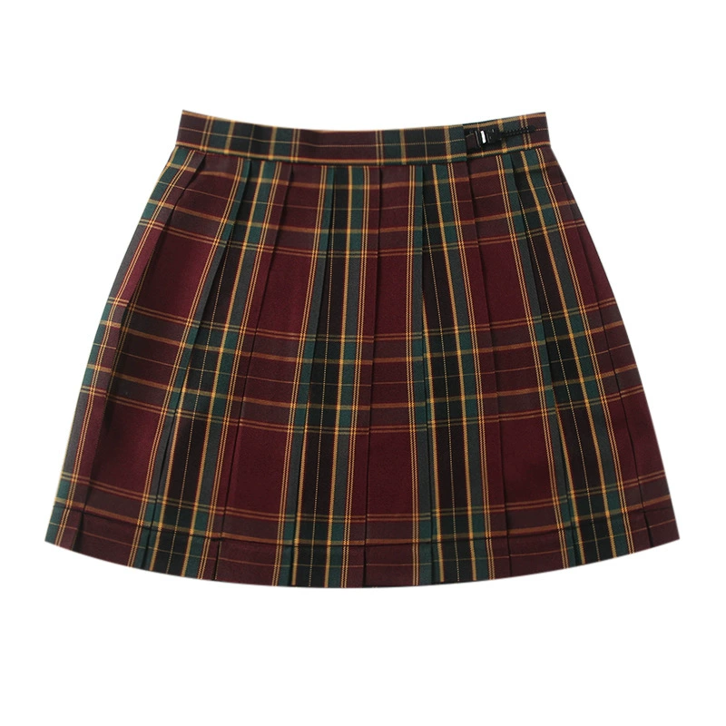 Боярышник JK Униформа юбка натуральный костюм оригинальная плиссированная юбка студенческий стиль летняя красная клетчатая юбка женская