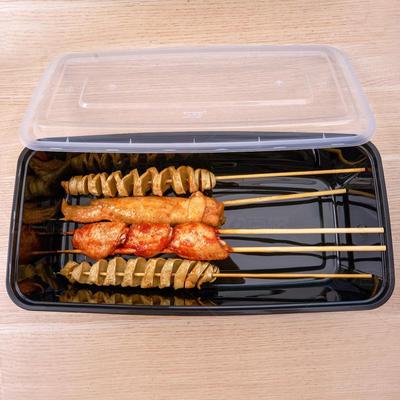 2000/2800 rectangle Super large Packing box lengthen Roast fish Skewers Take-out food disposable Lunch box transparent