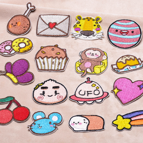 Original computer embroidered patch embroidered animal monkey butterfly accessories diy patch patch rainbow embroidered cloth patch