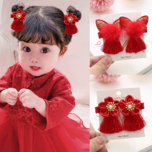 中国风头饰儿童汉服发饰女童古装配饰小女孩发卡流苏头花新年发夹