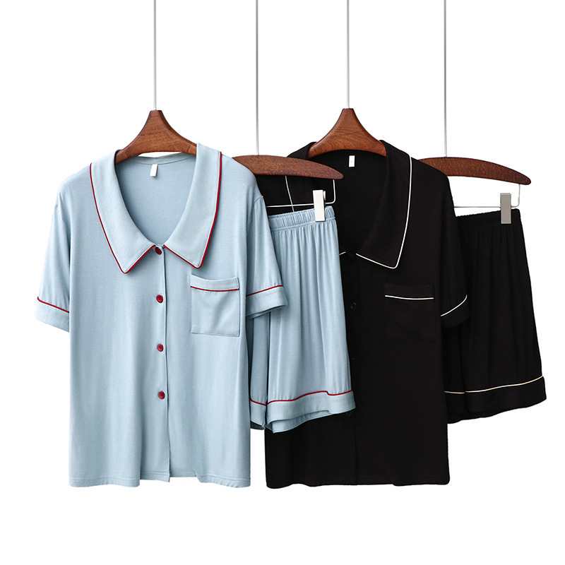 Summer New Arrival Pajamas Women's European Style Luxury Cardigan Lapel Loose Doll Lapel Cardigan Home Clothes Women