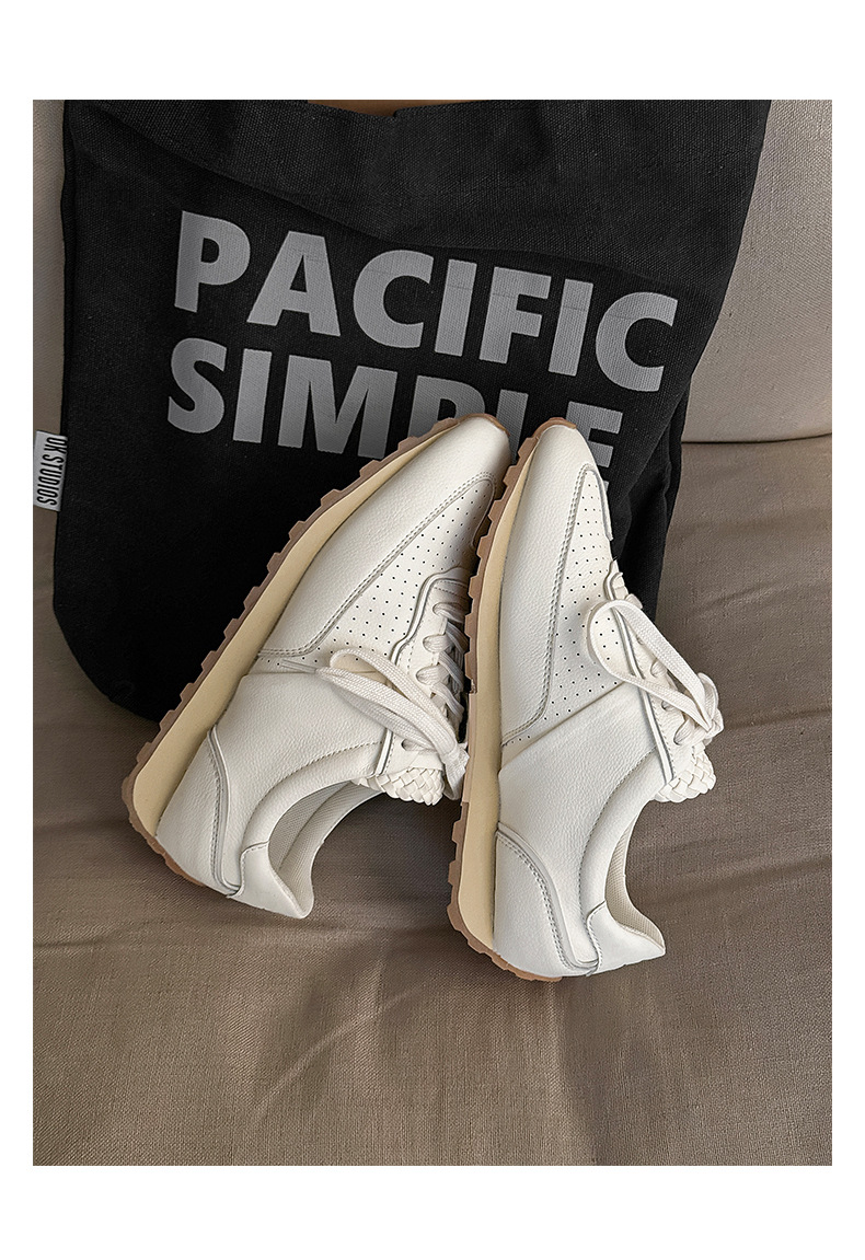 3699 Retro Jogging Shoes For Men And Women Couples Hand Woven Sports Shoes Thick Soled Height Enhancing Pointed Toe German Training Shoes_voghion.com