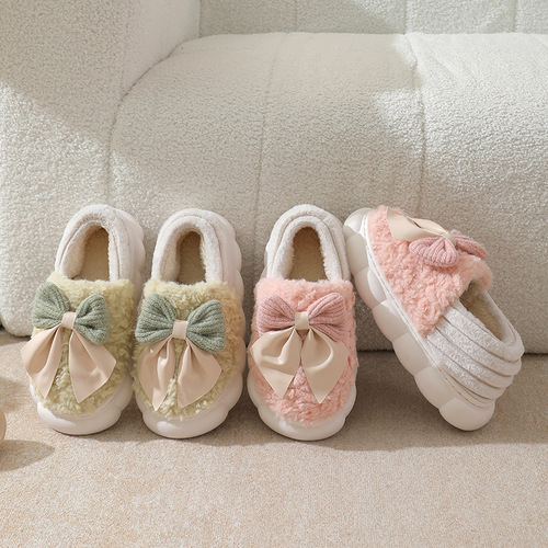  New Home Women's Cotton Shoes Plush Heel Cotton Shoes Trendy Shoes Autumn and Winter Warm Women's Outerwear Thick Soles