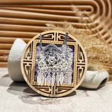 云南丽江大理苗族银饰仿银傣绣扎染冰箱贴民族特色文创旅游纪念品