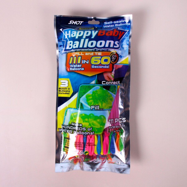 Water balloon children's balloon water injection balloon connector quick injection nozzle independent packaging toy ball factory wholesale