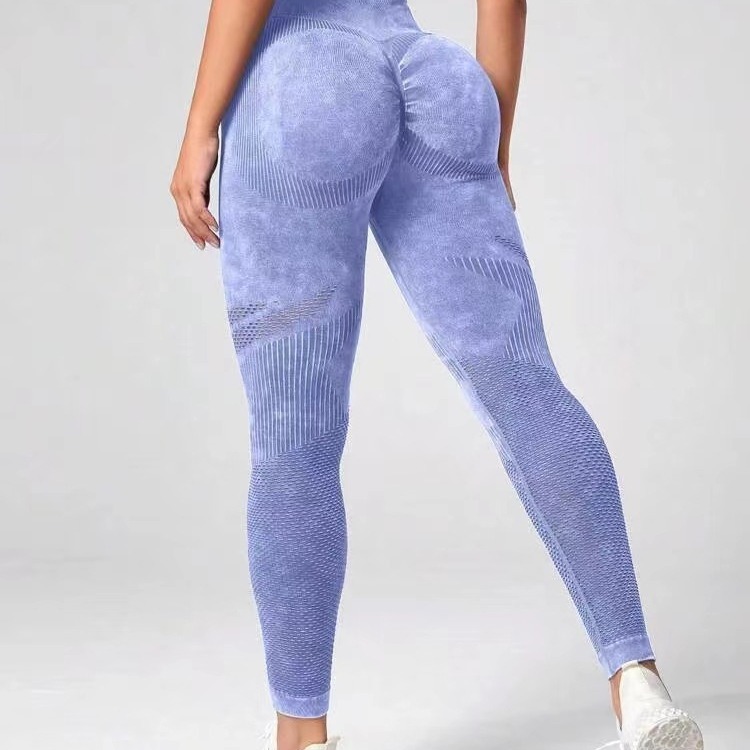 Hueco sin peldaño vestido de cintura alta mel桃 hips mujer lavado esmerizado pantalones deportivos ajustados nuevos pantalones de gimnasio de caderas