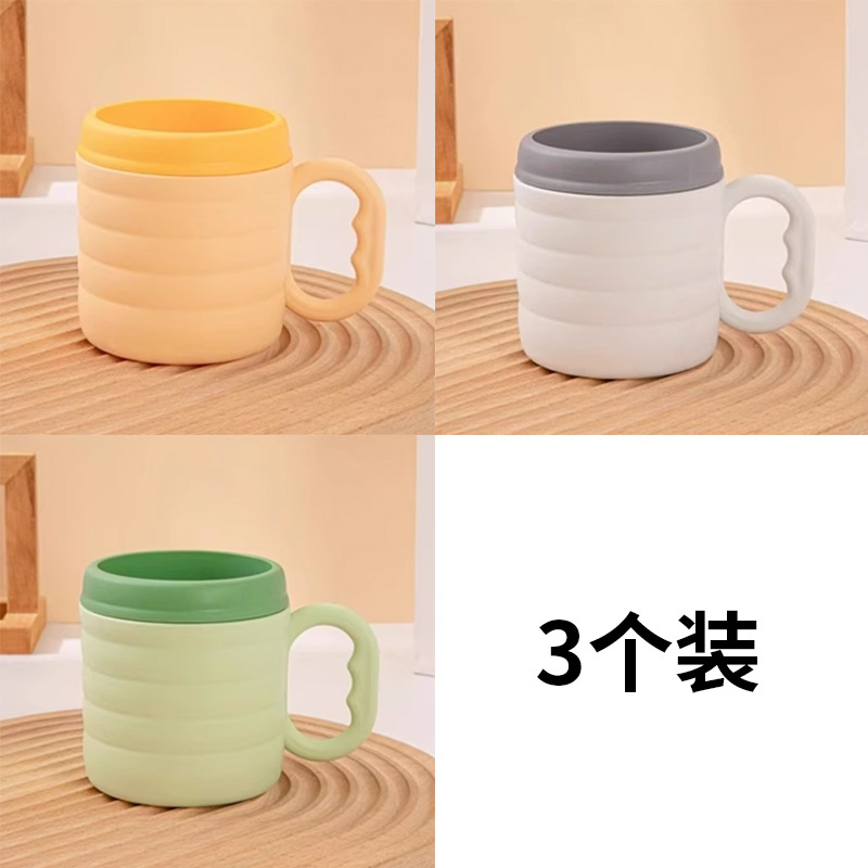 Taza de enjuague casera de doble color de bambú, taza de enjuague duradera, taza de enjuague de almacenamiento de cepillo de dientes para dormitorios de estudiantes image 7