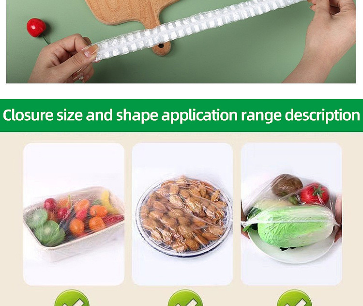 Disposable plastic stretch film home-use food grade plastic stretch film thickened PE fresh-keeping cover sealing bowl cover wholesale