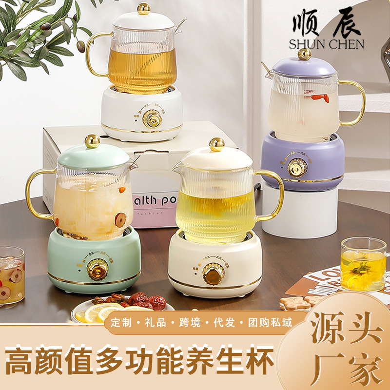 Multifunctional Mini Health Cup for Home Brewing Scented Tea, Electric Stew Cup, Office Full Glass Health Pot, Gift Wholesale