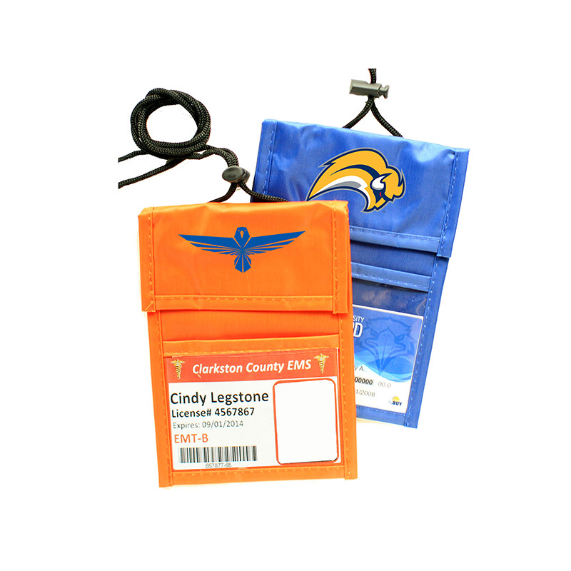 Transfronterizo en stock multi-funcional Halter ID bolsa de viaje personalizado pasaporte plegable tarjeta de almacenamiento bolsa neckwallet