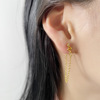 Long earrings, fashionable chain with tassels, European style