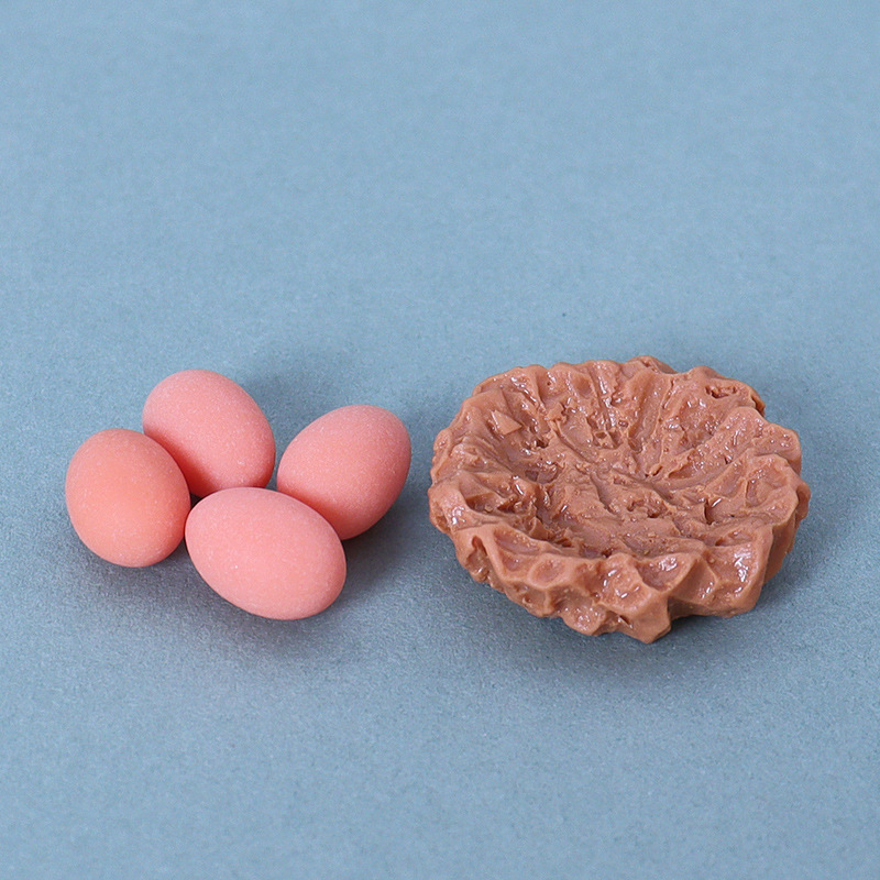 Dollhouse miniatura OB11 comida y juego accesorios de tiro modelo decoración escena huevo pollo nido combinación