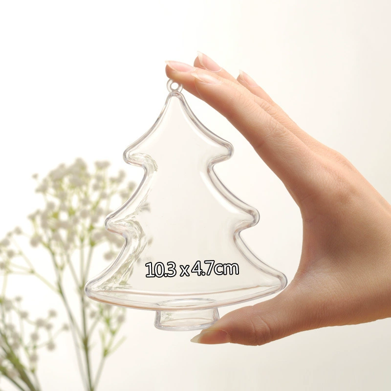 Christmas decoration ball acrylic plastic transparent ball shopping mall window decoration hanging ball hollow transparent Christmas ball