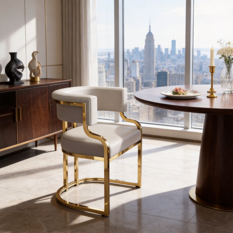 Dining chair, high-end sofa chair, reception and meeting table and chair, single sofa chair, home dressing table chair, light luxury chair with backrest