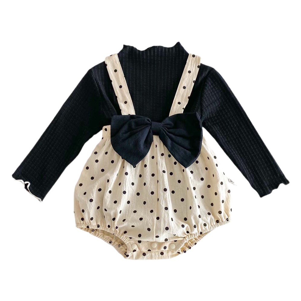 INS primavera y otoño bebé grande del arco bolsa de punto pedo Correa mameluco color sólido manga larga que basa la camisa traje